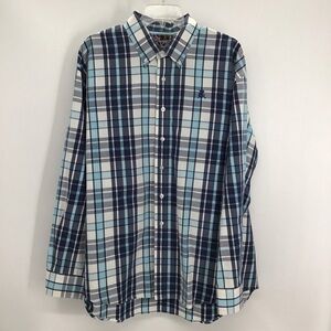 Coogi Australia Men’s Classic Fit Long Sleeve Button Down Plaid Shirt Size XXL
